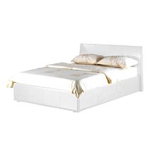 Fusion Storage PU Faux Leather Double Bed White