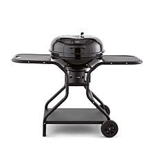 Tower Charcoal BBQ Grill with Tables - Black