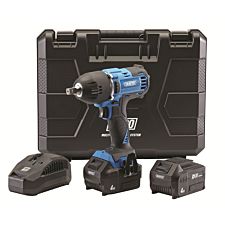 Draper D20 20V Brushless 1/2" Mid-Torque Impact Wrench (400Nm) with 2x 4Ah Batteries and Fast Charger