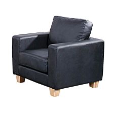 Chester Faux Leather Armchair Black
