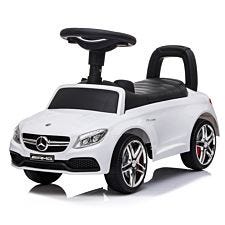 Reiten Mercedes Benz C63 Foot to Floor Ride-on Car with Music & Storage - White