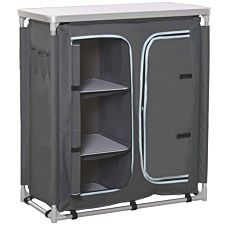 Outsunny Portable Camping Cupboard with 3 Shelves