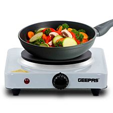Geepas GHP32021UK 1000W Single Hot Plate Precise Table Top Cooking - White