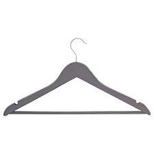 Premier Housewares Wooden Clothes Hangers, Set of 20  - Matte Grey
