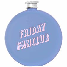 Friday Fanclub Hip Flask, Blue Stainless Steel, Soft Touch