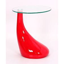 Chilton Glass Lamp Table Red