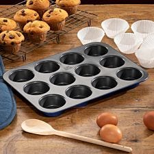 Hairy Bikers 12 Cup Muffin Pan - Blue