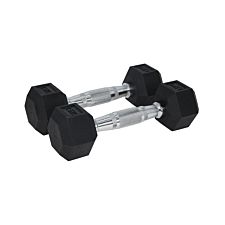 Urban Fitness Pro Hex Dumbbell - Rubber Coated (pair) (black, 2 X 2.5Kg)