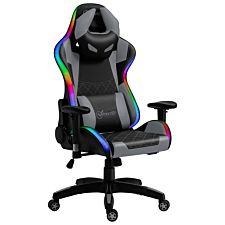 Vinsetto Gaming Office Chair With Light Lumbar Support Gamer Recliner - Grey