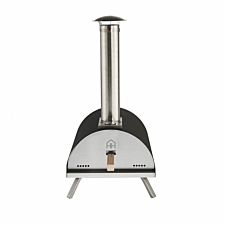 Haven Wood 13" Pizza Oven With Raincover And Pizza Paddle - Black/Silver
