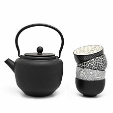 Bredemeijer Set of 4 Tea Cups Puchang Design In Porcelain