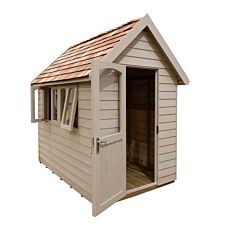 Forest Garden Forest Retreat Shed 8' x 5' - Painted Natural Cream