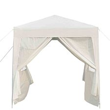 Outsunny 2Mx2M Pop Up Gazebo Party Tent Canopy Marquee With Storage Bag White