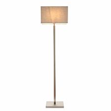 Crossland Grove Porton Rectangular Floor Lamp Nickel/Grey