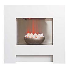 Adam 2kW Cubist Electric Fireplace Suite In White 36 Inch