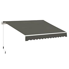 Outsunny Retractable Awning For Door and Window Garden Shelter Canopy 3 x 2M - Grey