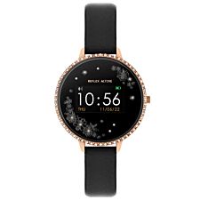 Reflex Active Series 3 Smart Watch With Colour Screen Crown Navigation And Up To 7 Day Battery Life - Rose Gold Case And Stone Design With Black Strap Design