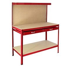 Workbench With Drawer 150Cm X 120Cm X 60Cm - Red