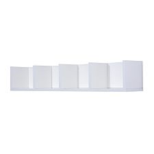 Homcom Wall Mounted Storage Shelf With Compartments White