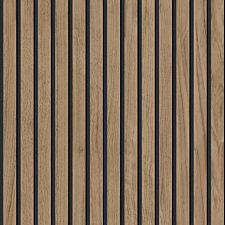 Belgravia Decor Panacea Wood Slat Walnut Wallpaper
