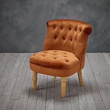Charlotte Velvet Accent Chair Orange
