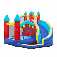 Outsunny Kids Bounce Castle Trampoline Slide Water Pool Climbing Wall With Inflator