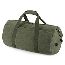 Bagbase Vintage Canvas Barrel Bag (one Size, Vintage Military Green)
