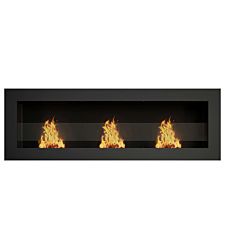 Living and Home 120cm Bio Ethanol Fireplace Inset/Wall Mounted Biofire