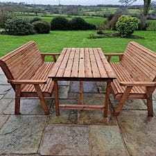Churnet Valley 6 Seat Outdoor Dining Set with 179.5cm Table
