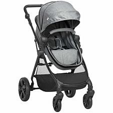 Homcom Two-in-one Foldable Pushchair W/ Reversible Seat, Sun Canopy Grey