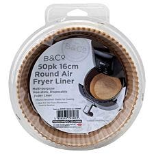 B&Co Air Fryer Liners 16cm 50 Pack