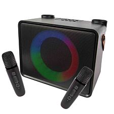 Easy Karaoke Bluetooth Karaoke Machine With 2 Wireless Mics