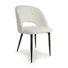 Shankar 2 x Atlanta Boucle White Dining Chair
