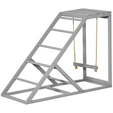 PawHut Chicken Coop Toy w/ Swing, Ladder, Platform - Grey
