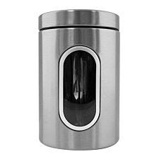 Brushed Stainless Steel Storage Canister - Silver