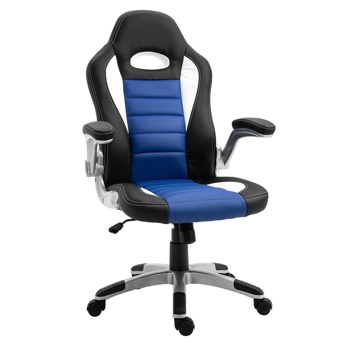 Equinox Get Set PU Leather Gaming Chair Black/Blue/White