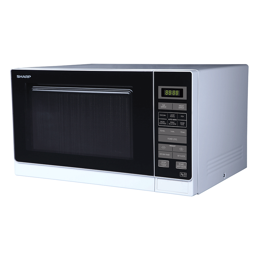 Sharp R372WM 25L 900W Solo Digital Microwave - White