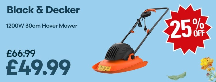 Black And Decker 1200W 30Cm Hover Mower